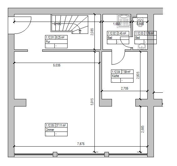 Grundriss Obere Ebene