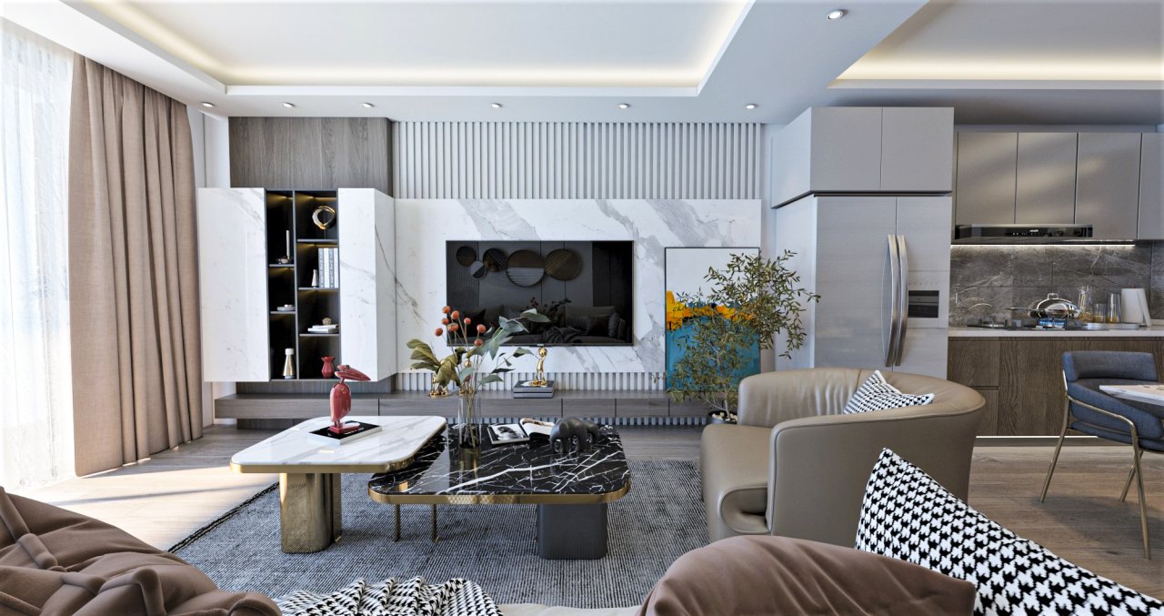 1+1 apartment in one of the best project for living in North Cyprus 